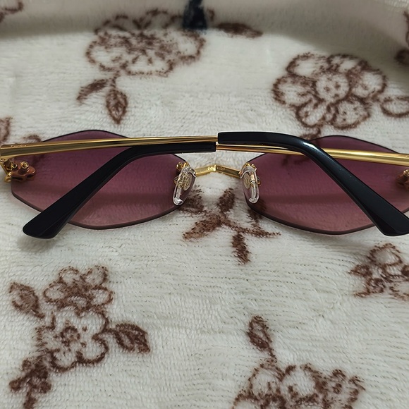 Cartier Purple Polygonal Frameless Sunglasses - Picture 10 of 10